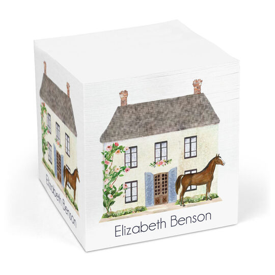 Country Home Sticky Memo Cube